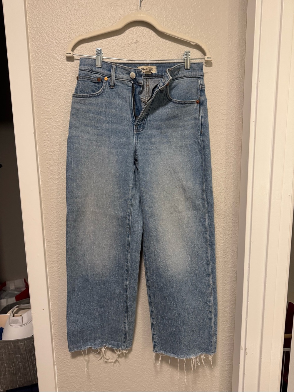 Madewell Light Blue High-Rise Wide Leg Jeans
